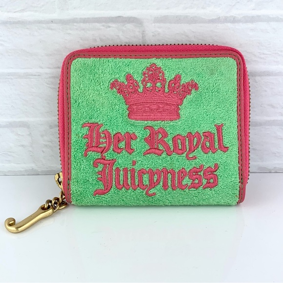 Vintage JUICY COUTURE Her Royal Juicyness Velvet Zip Wallet Y2K RARE! - Picture 2 of 14